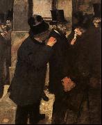 Edgar Degas At the Stock Exchange USA oil painting reproduction